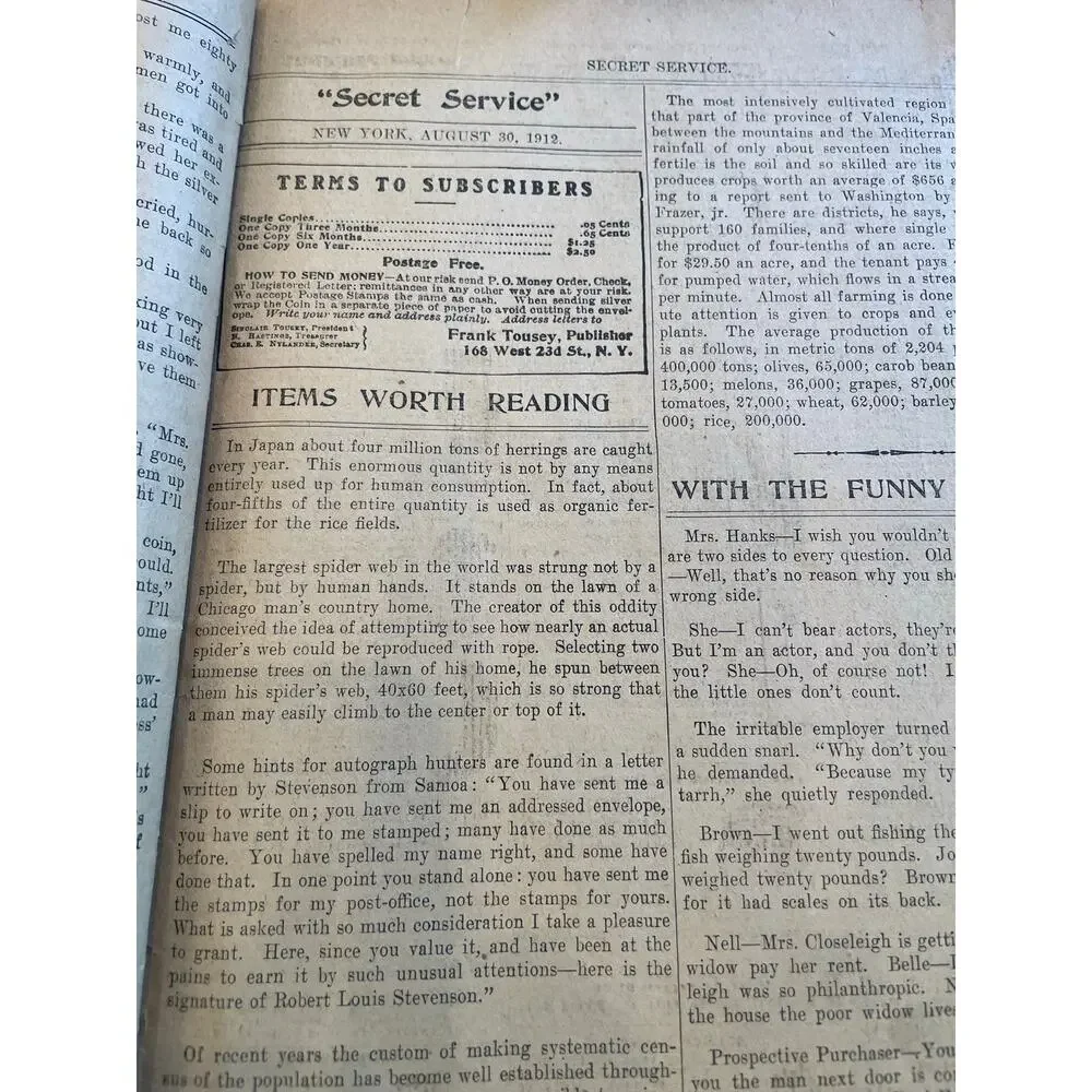 1912 Secret Service No 710 Bradys Twin Doctors Detective Dime Novel